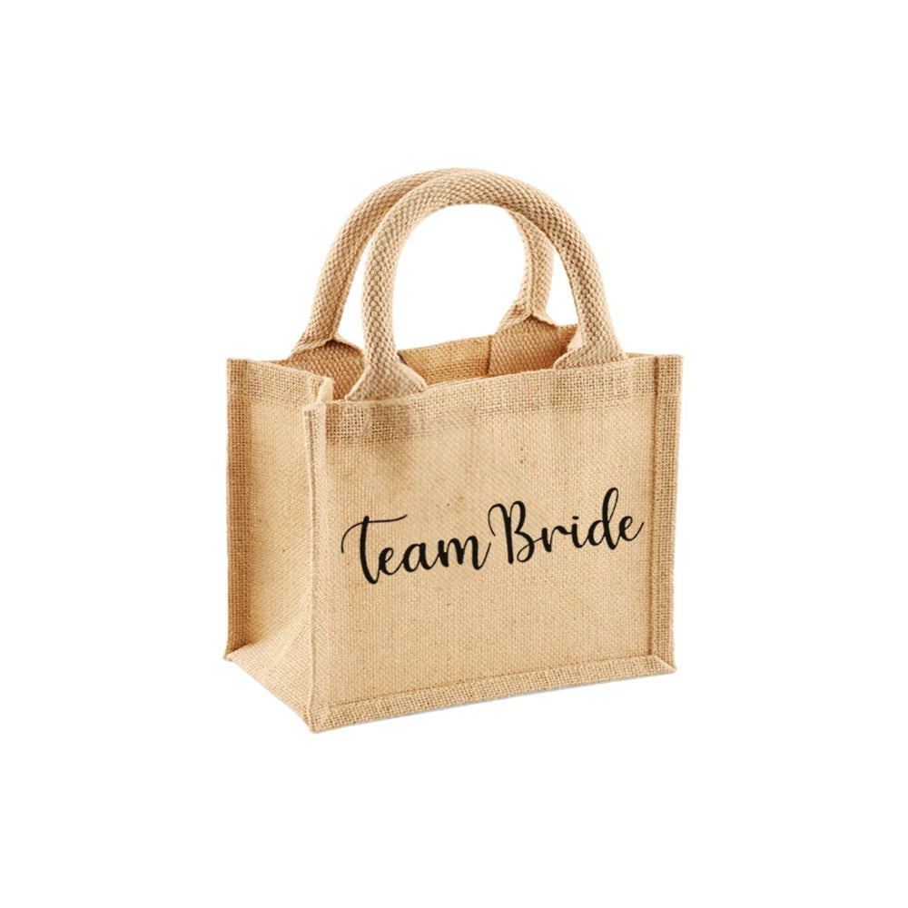 borsa juta personalizzabile piccola