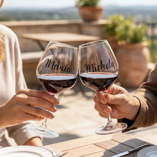 Set 2 bicchieri per vino personalizzabili