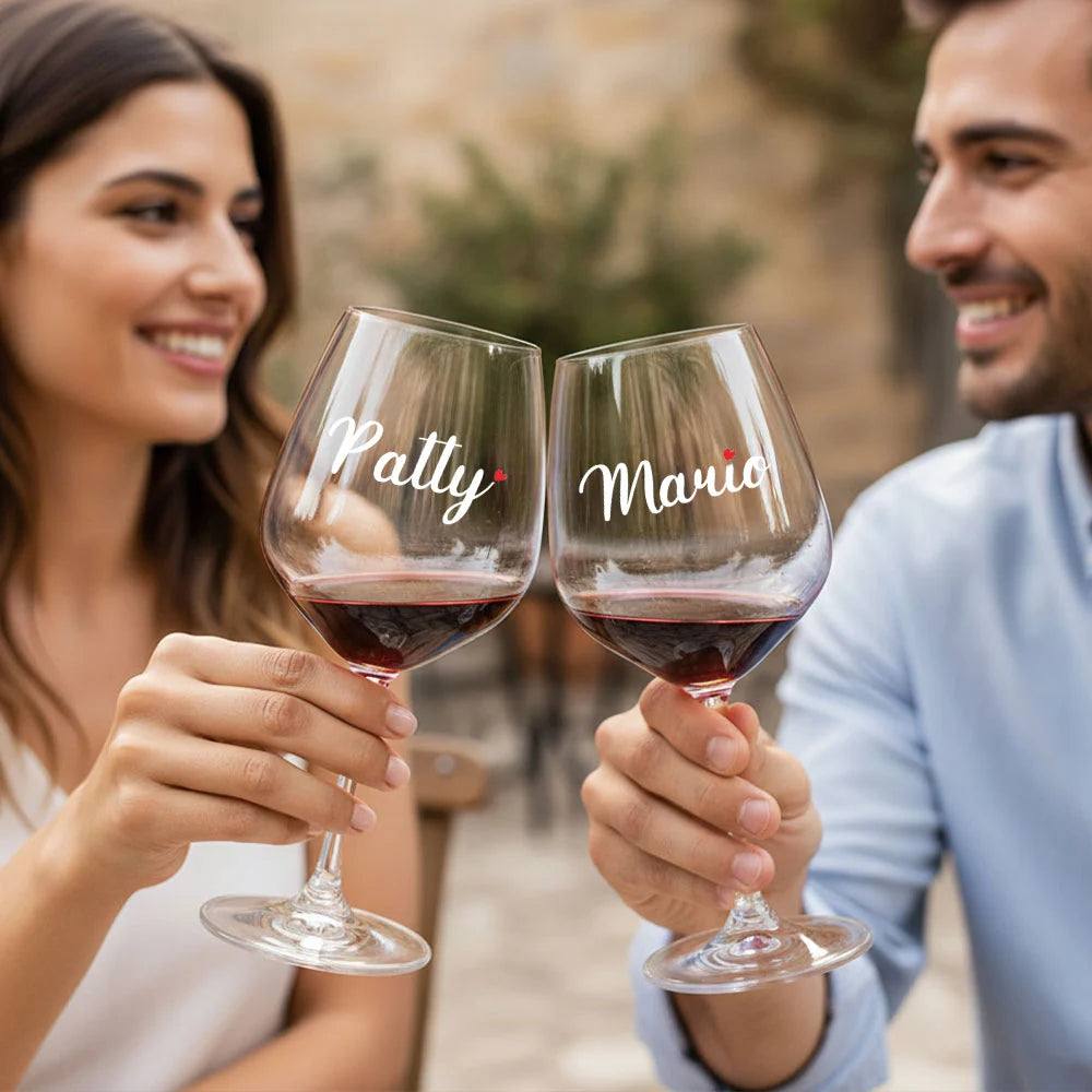 Set 2 bicchieri per vino personalizzabili