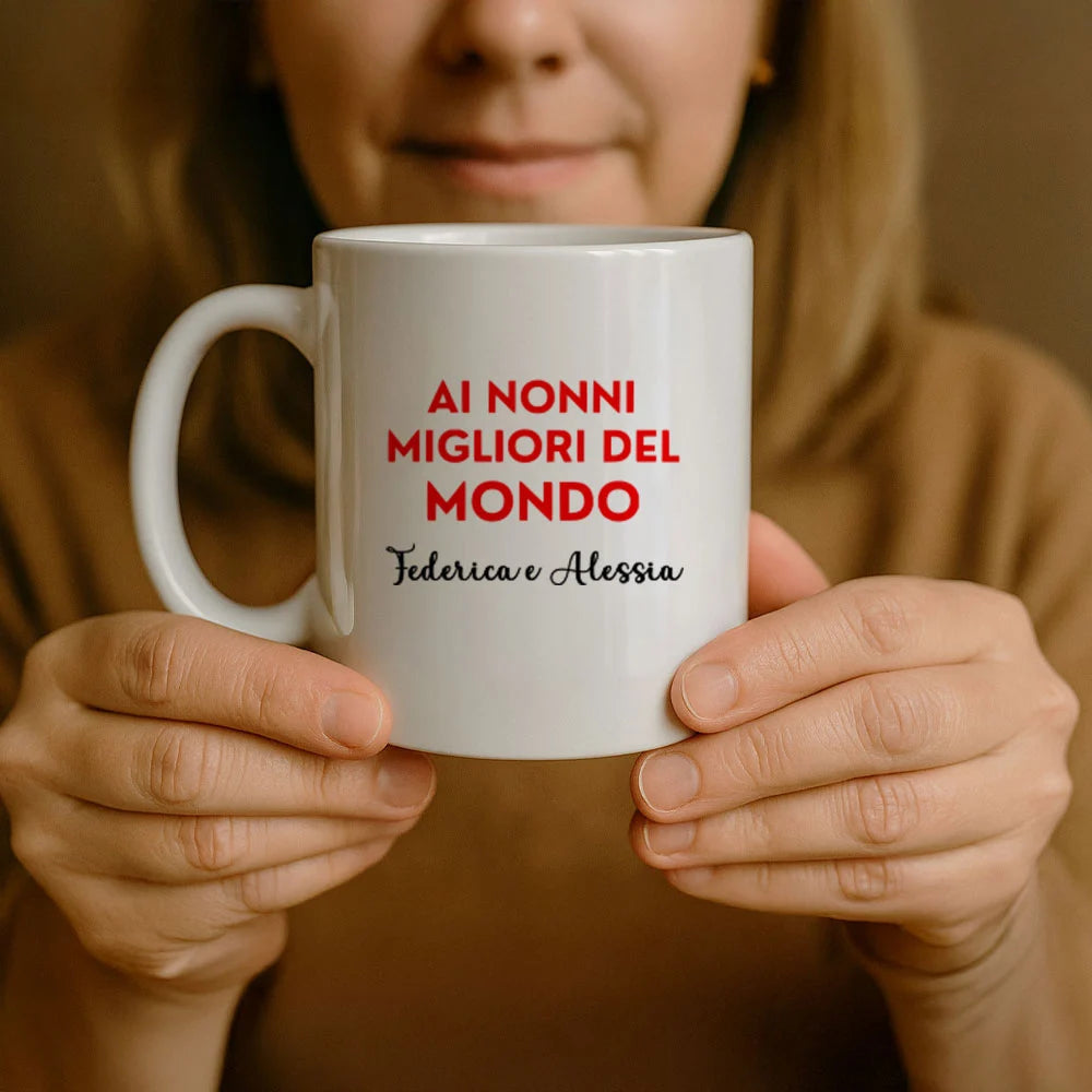 Tazza resistente lavabile in lavastoviglie con design per nonni