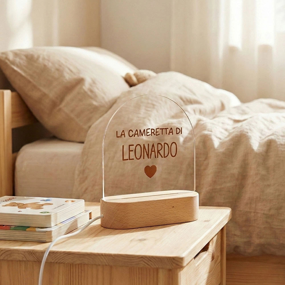 Idea regalo nascita: lampada LED personalizzata per bambino
