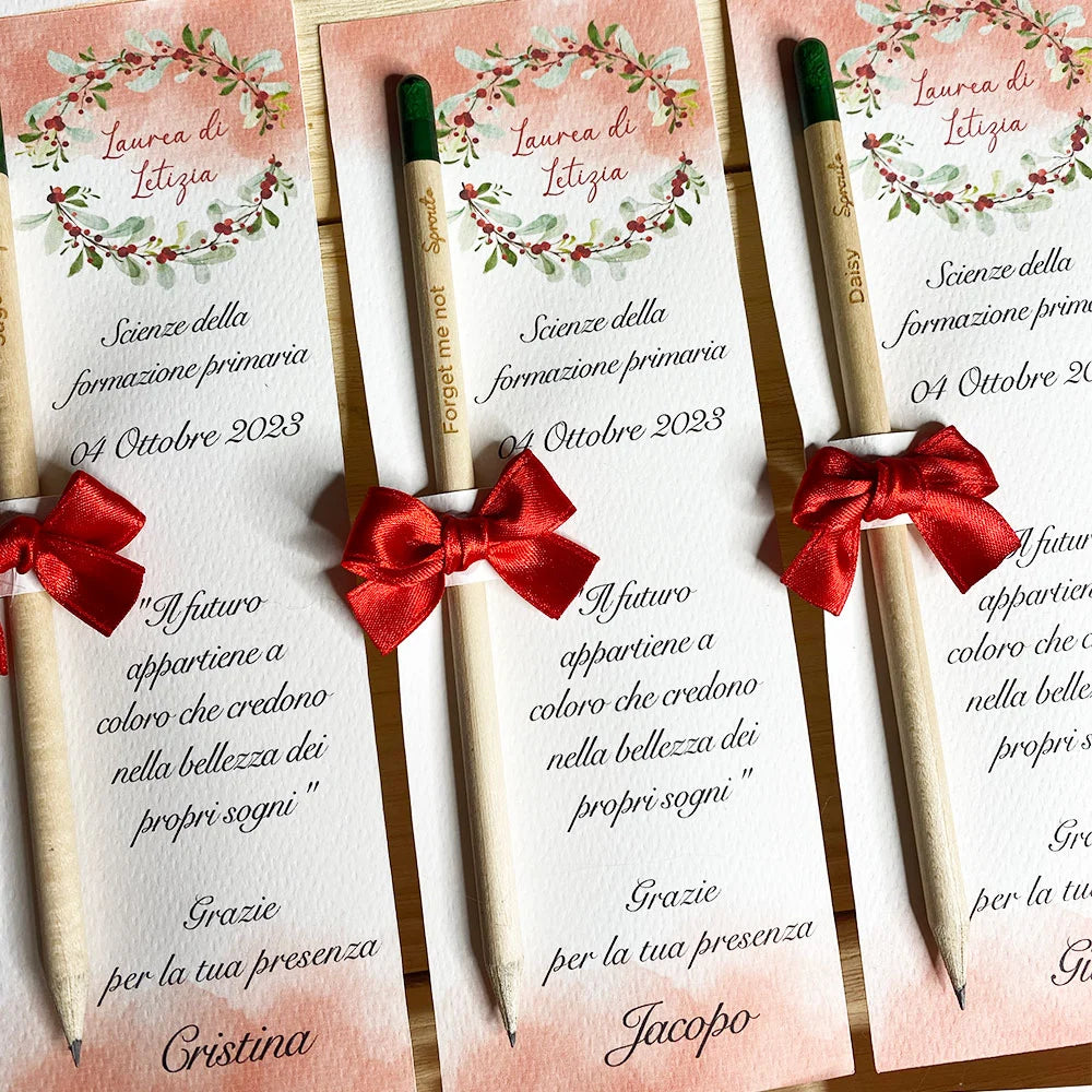 Segnaposto con matita piantabile