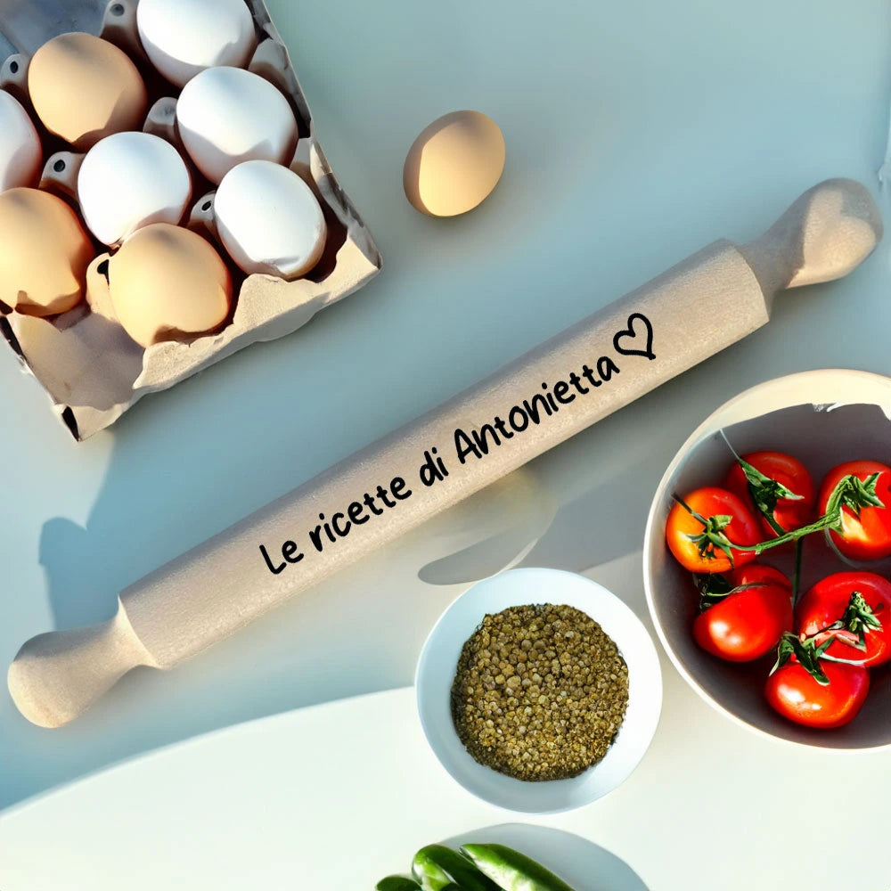 Mattarello personalizzabile "Le ricette di"