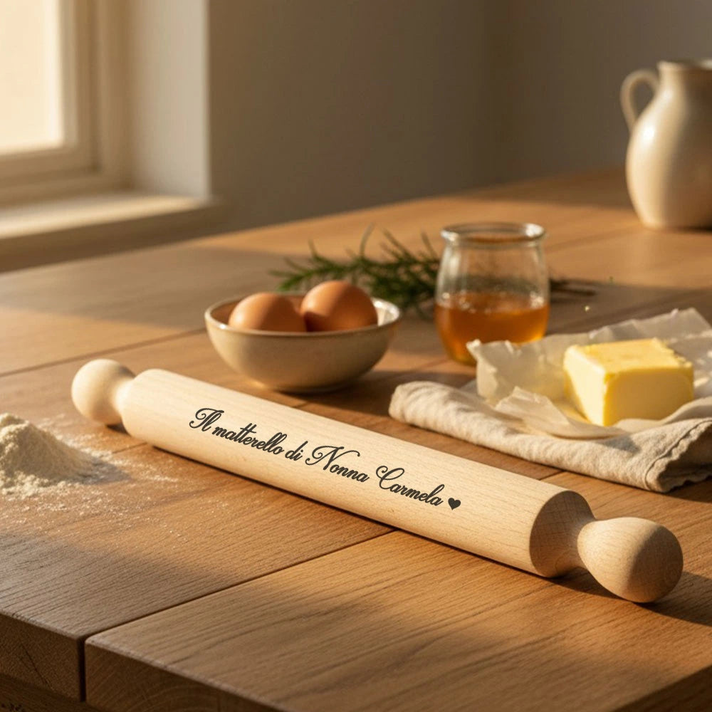 Mattarello inciso per pasta fresca, pizza e dolci