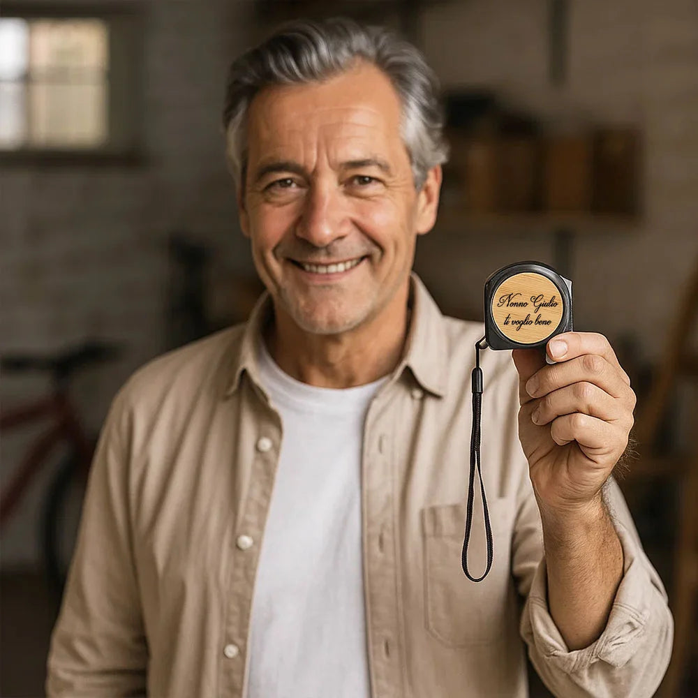 Flessometro 5m inciso con nome o frase