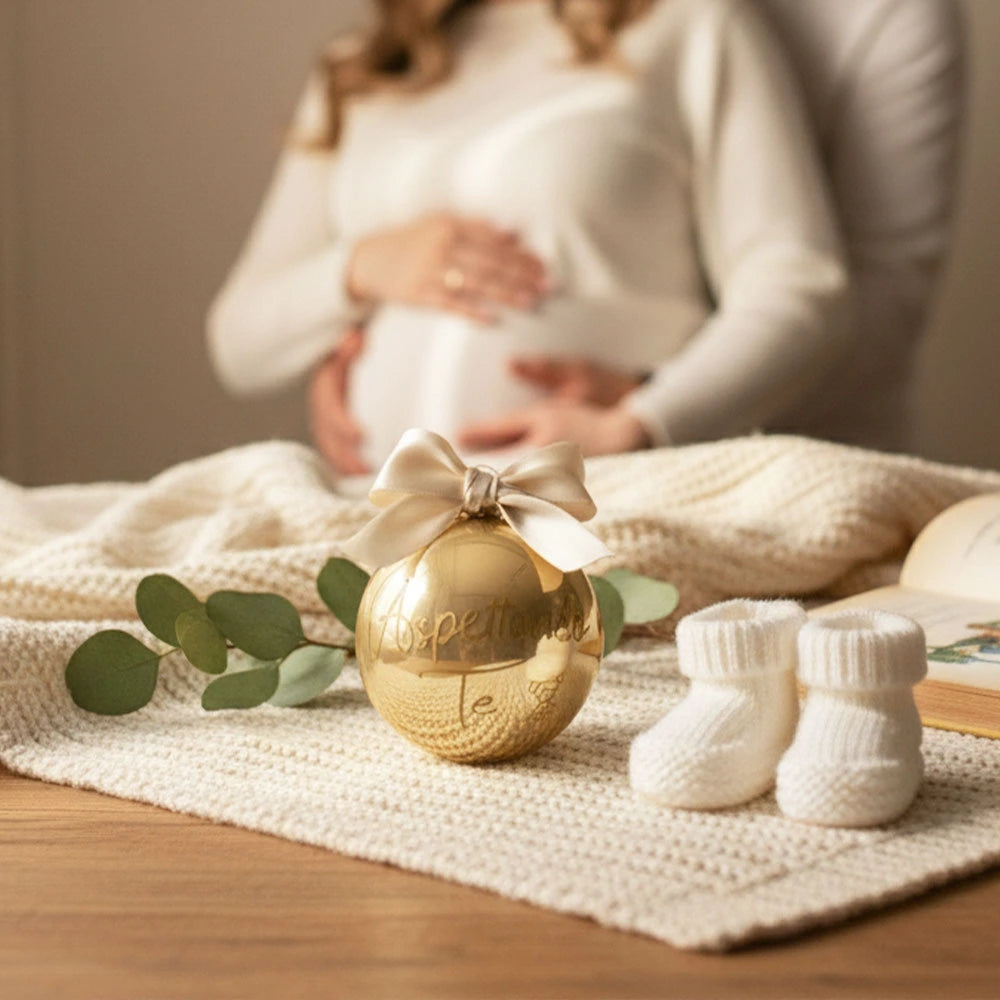 Pallina di Natale personalizzata "Aspettando te"