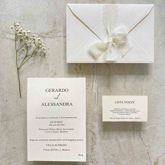 Set Partecipazione Avorio