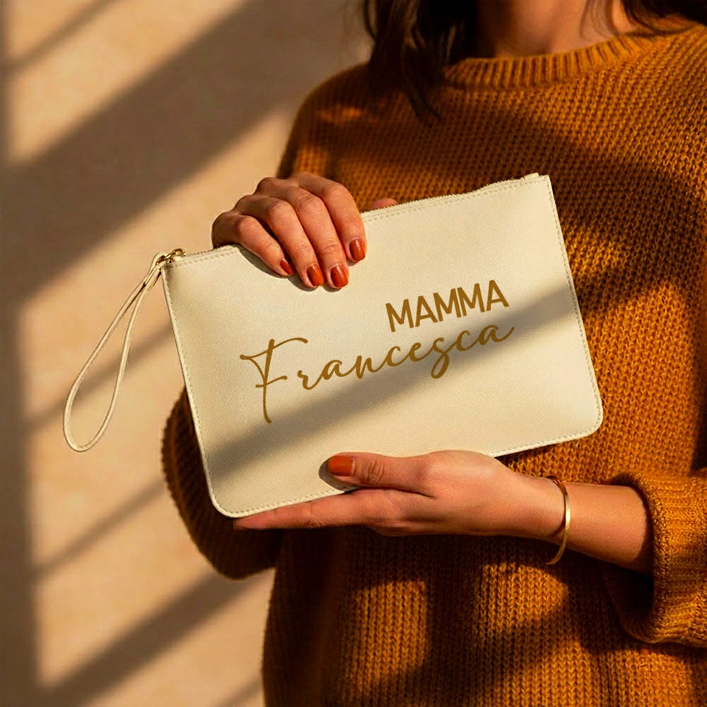Pochette in Pelle Beige da regalare per la festa della mamma