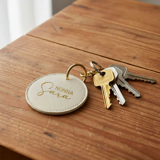 Portachiavi personalizzato per la nonna con nome e dedica