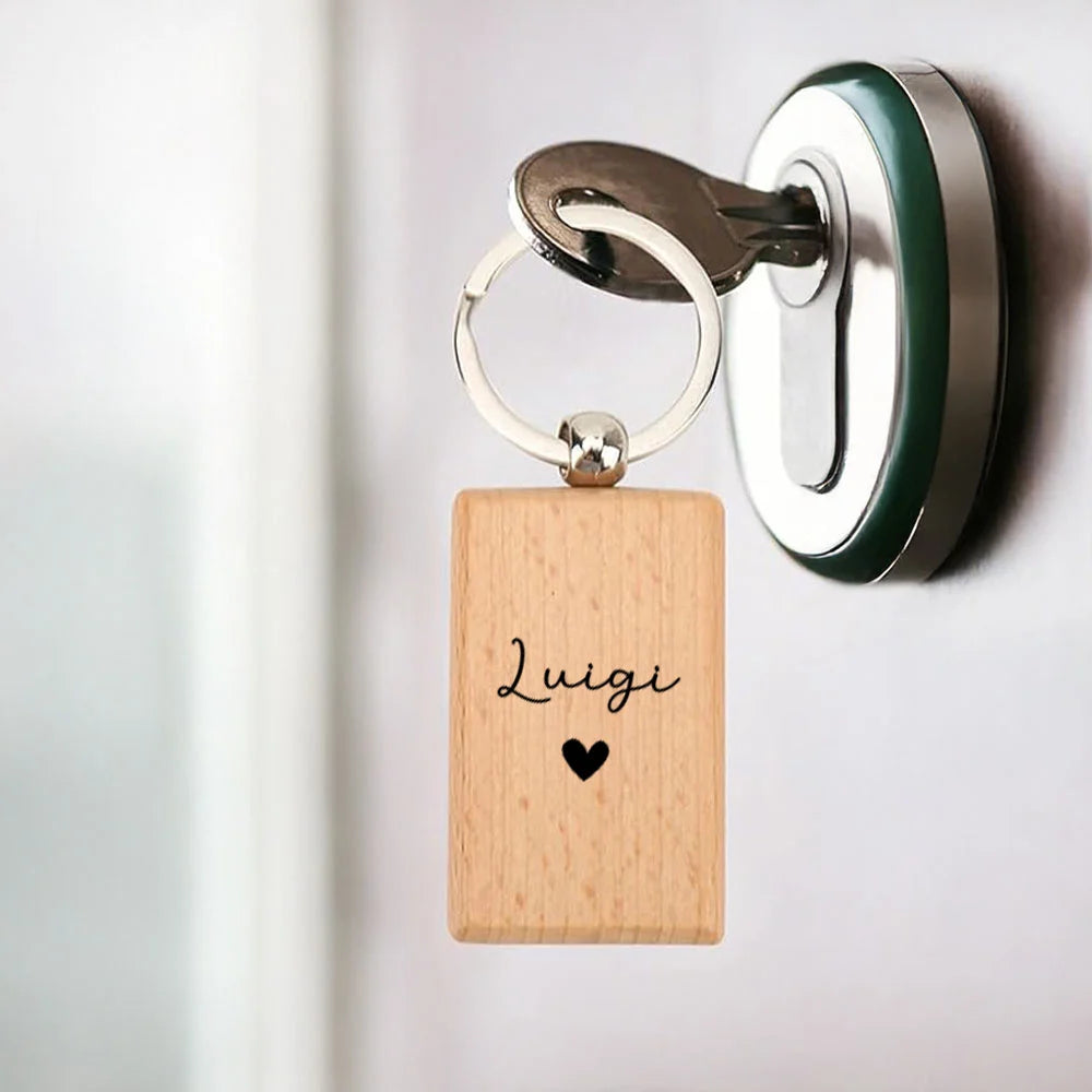 Portachiavi in legno personalizzato