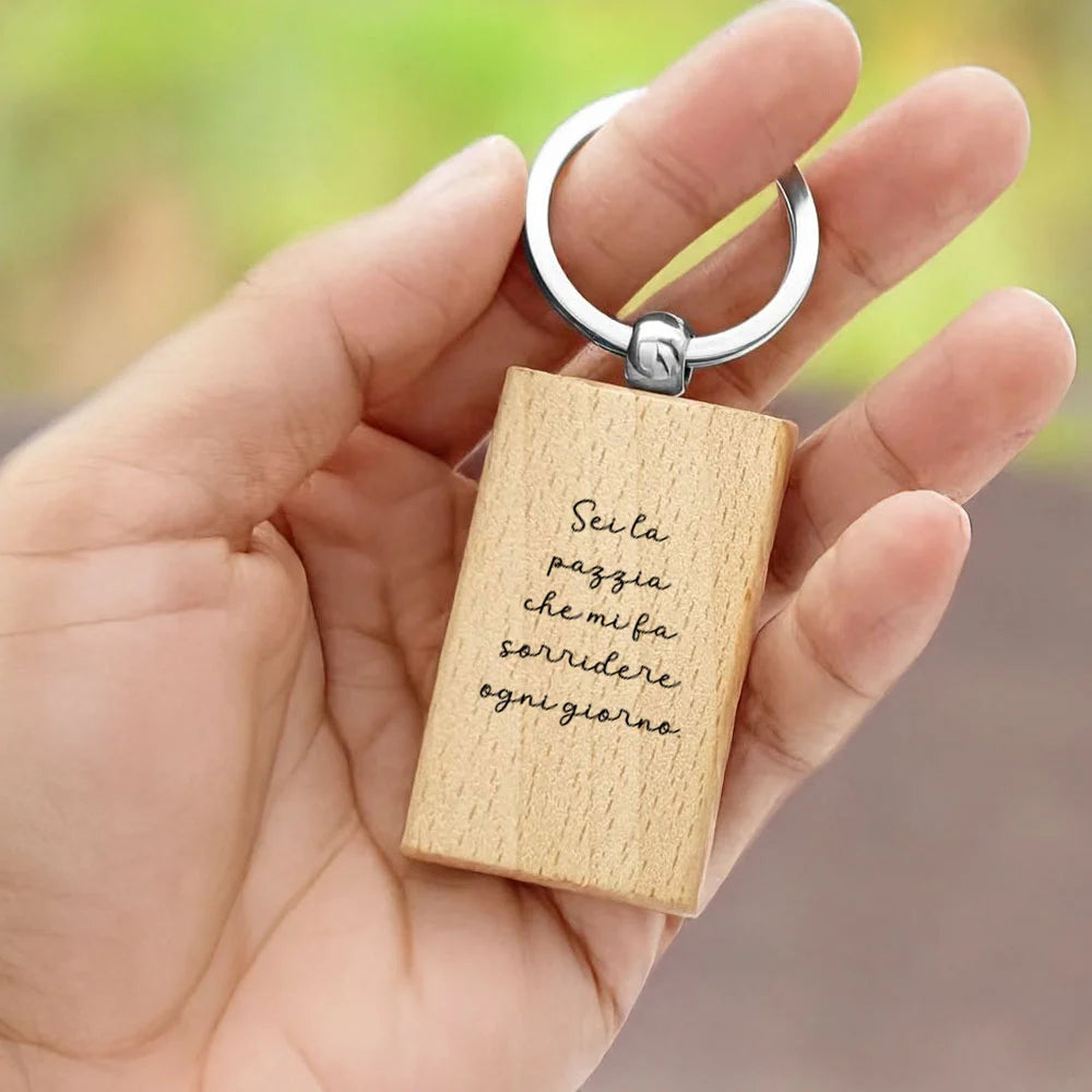 Portachiavi in legno personalizzato