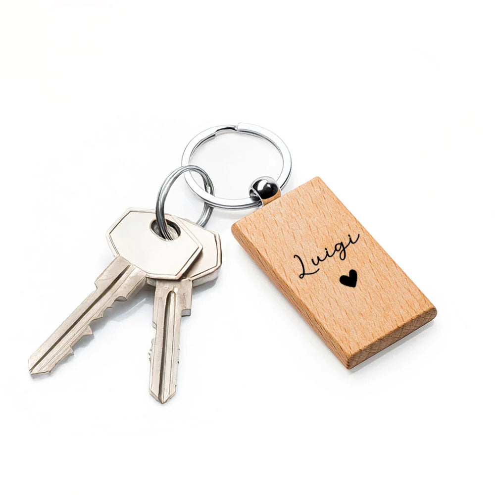 Portachiavi in legno personalizzato