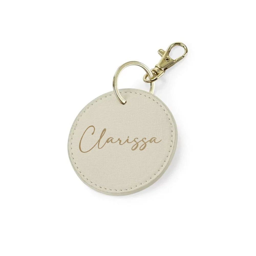 Portachiavi Rotondo personalizzabile con Nome e Frase