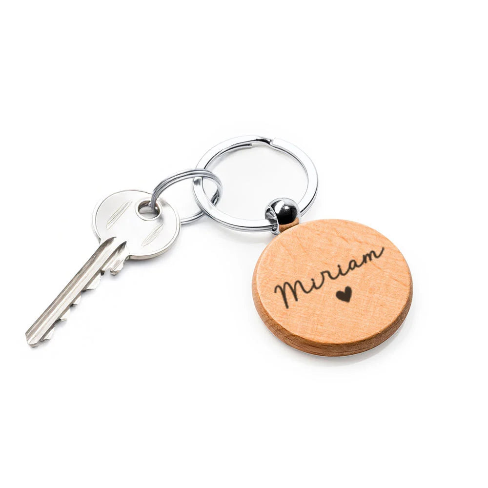 Portachiavi Rotondo in Legno