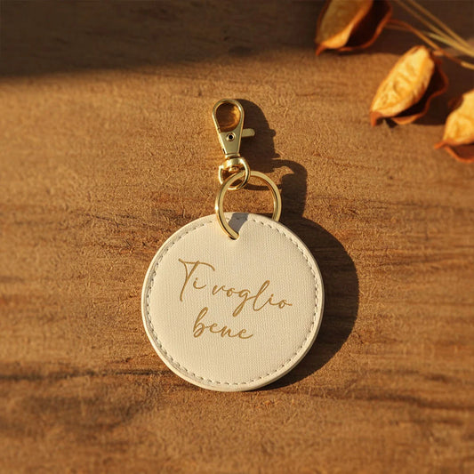 Portachiavi con frase da personalizzare e gancio oro