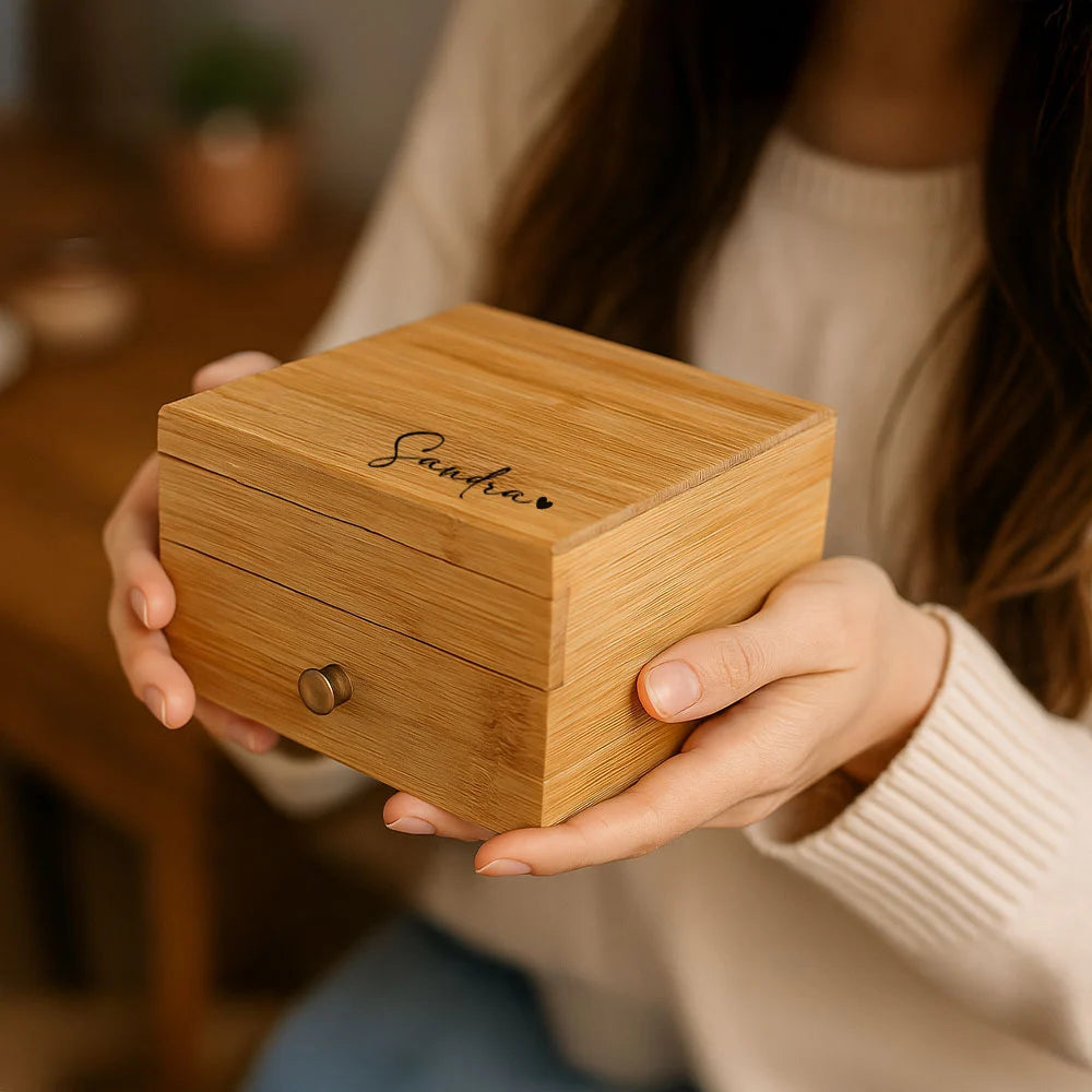 Portagioie in Bamboo con nome