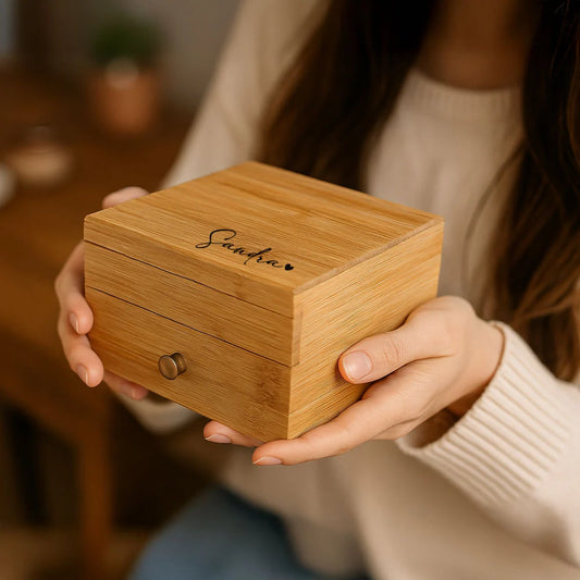 Portagioie in Bamboo con nome