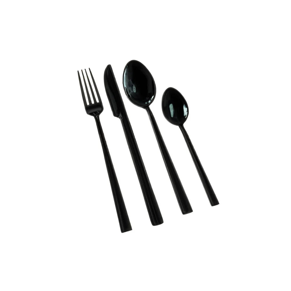 Set posate nere lucide