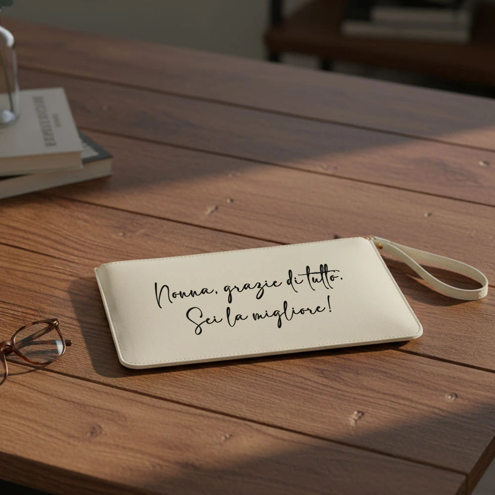 Idea regalo Festa dei Nonni: pochette con dedica