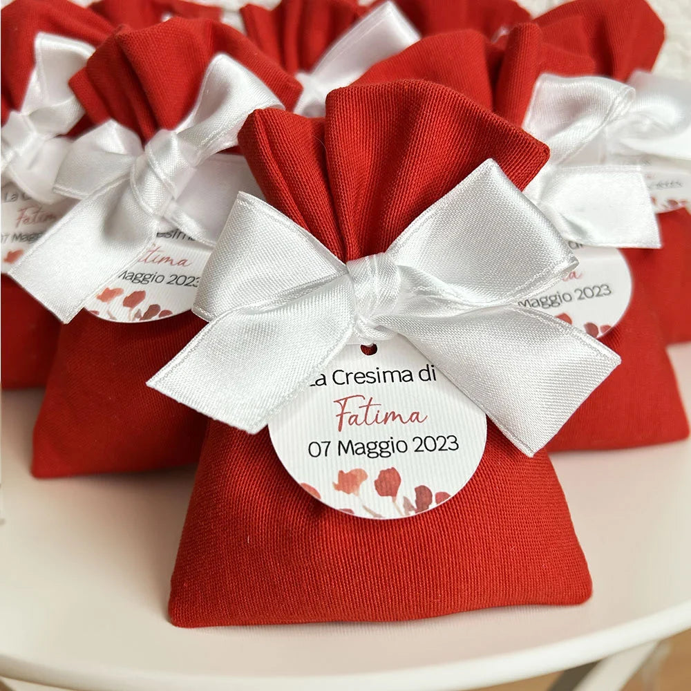 Sacchetto rosso in cotone