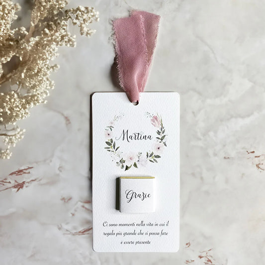 Tag Maxi Segnaposto - Bomboniera con Cioccolatino