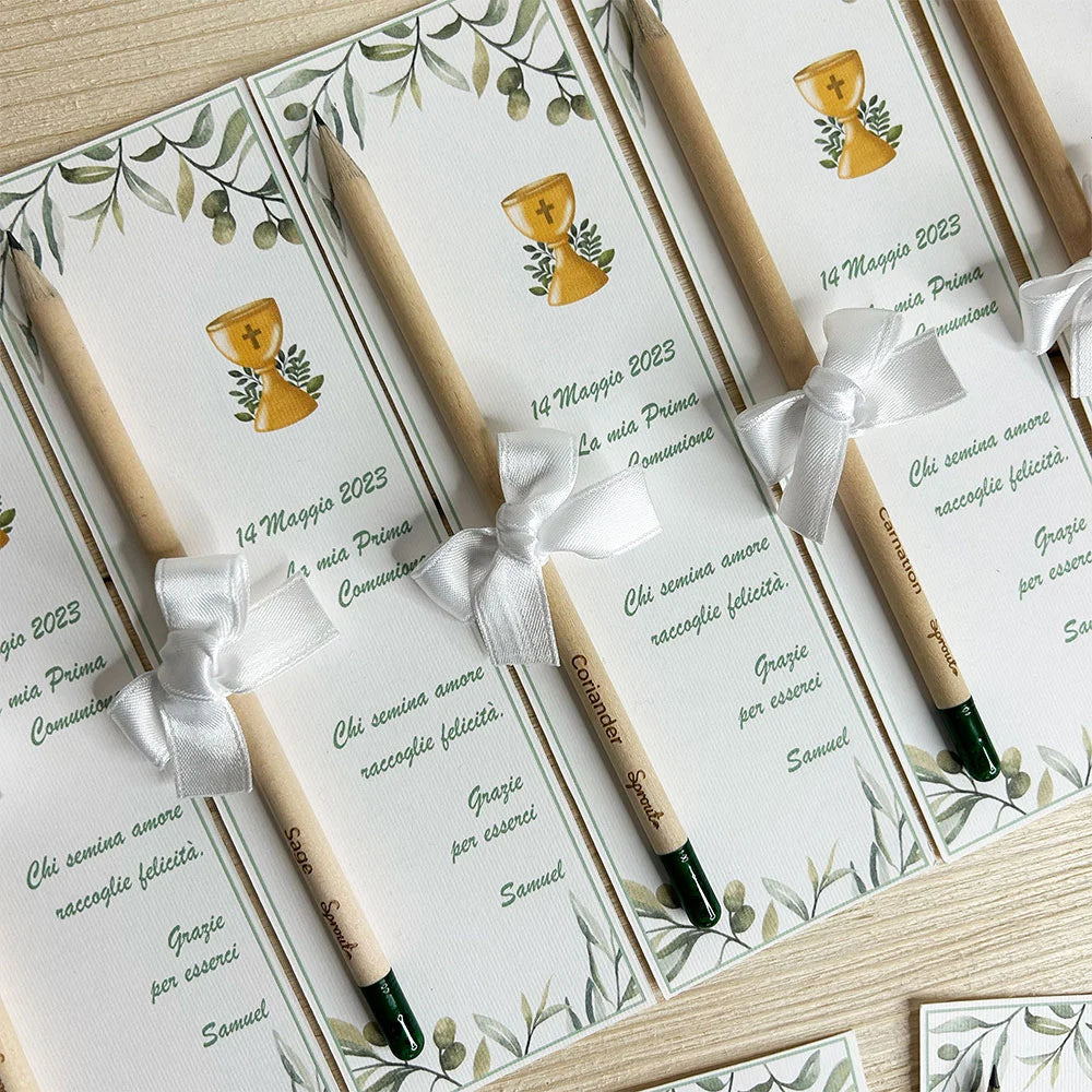 Segnaposto con matita piantabile