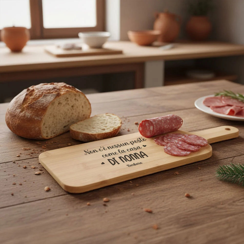 Utensile cucina in legno inciso regalo affettuoso per nonni