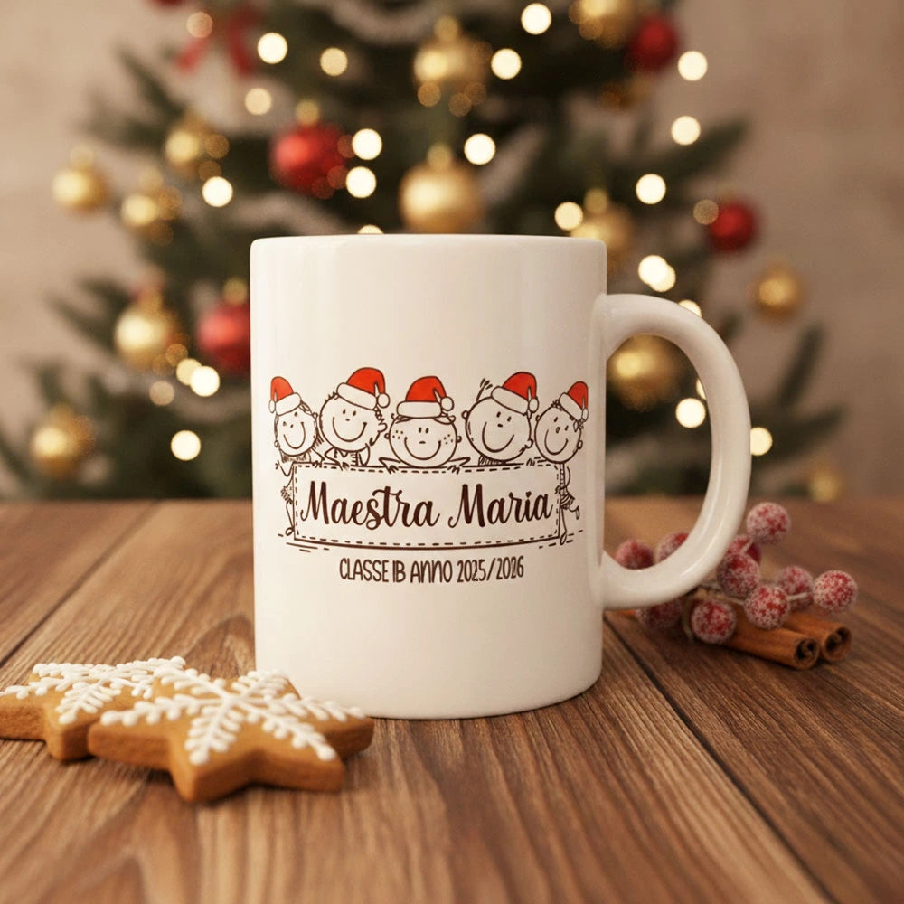 Tazza natalizia per maestre