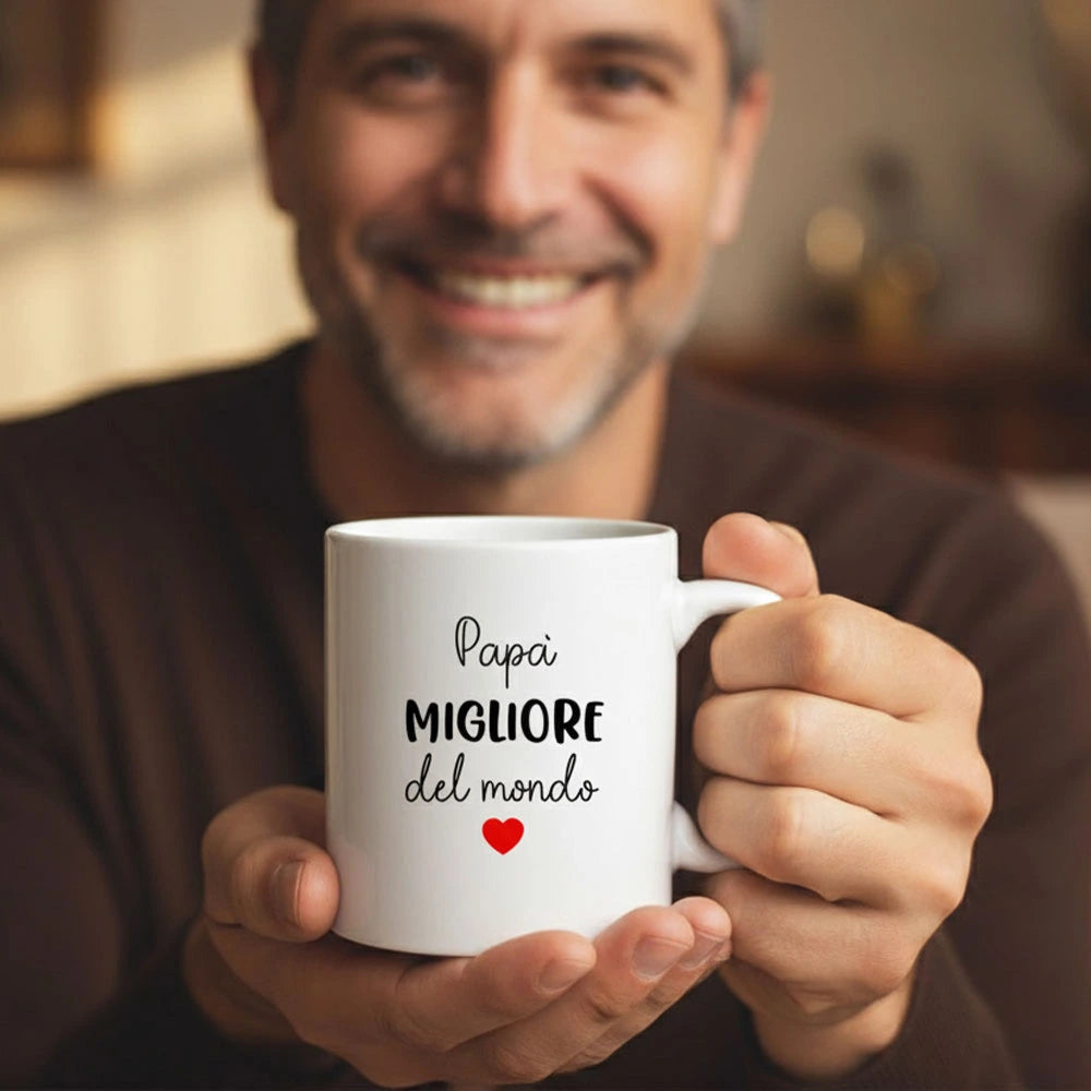 Tazza personalizzata "Papà migliore del mondo"