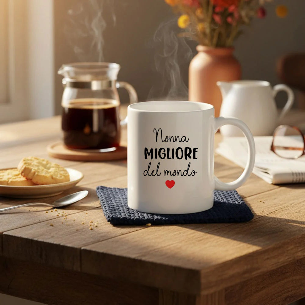 Tazza personalizzata per la nonna con frase e dedica
