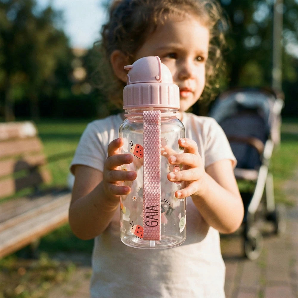 Bottiglia per bambina rosa da mezzo litro