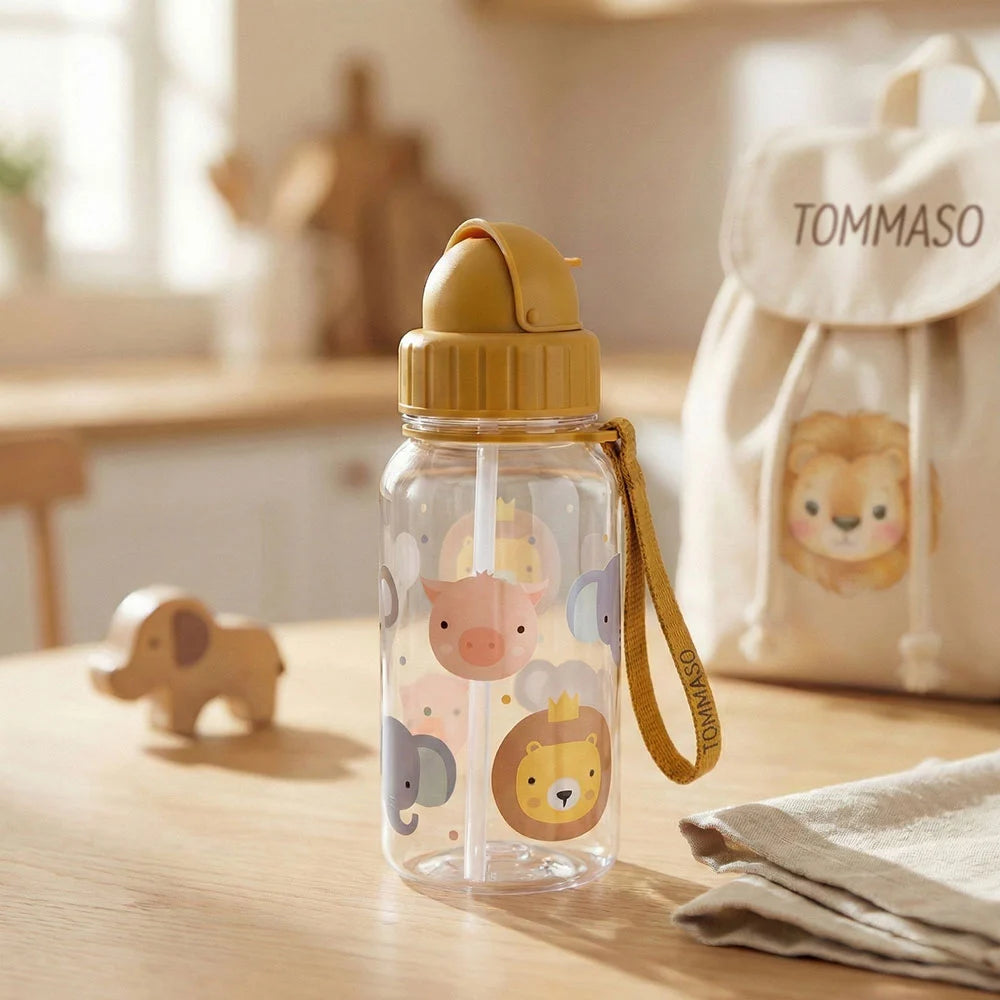 Borraccia leggera con grafiche animali e tappo sabbia