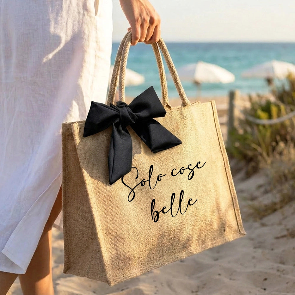 Borsa spiaggia con colori neri