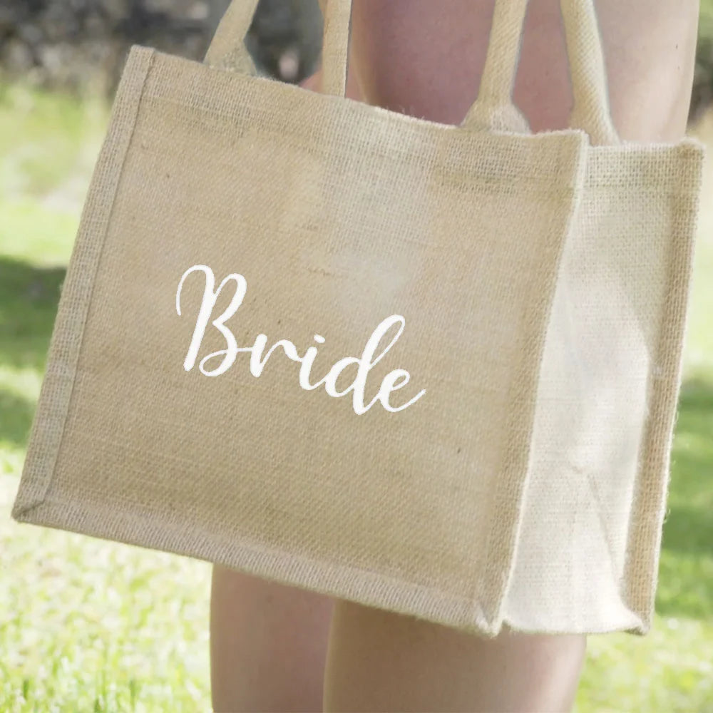 Set 5 Borse Juta "Bride - Team Bride" 