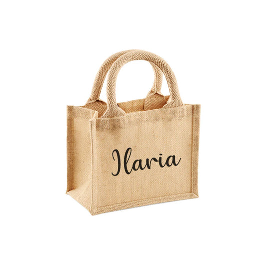borsa juta personalizzabile piccola