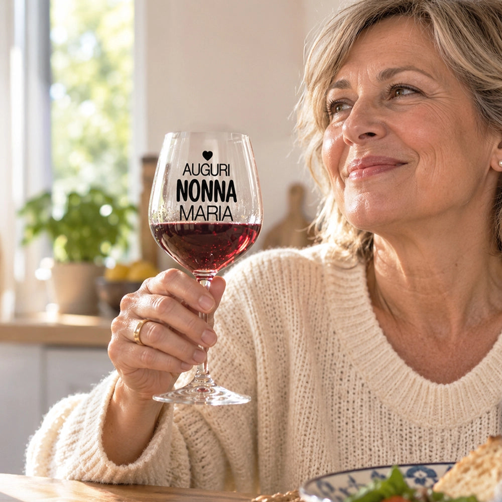 Calice vino personalizzato per la festa dei nonni