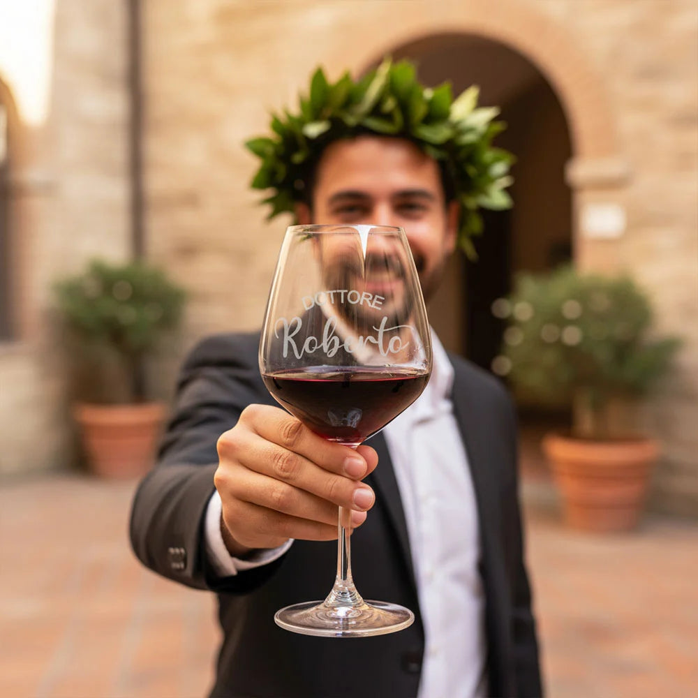 Calice per vino per Laurea 