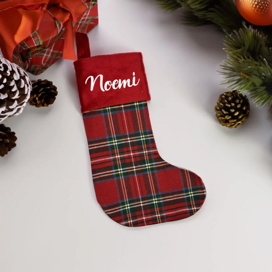 Calza tartan con nome