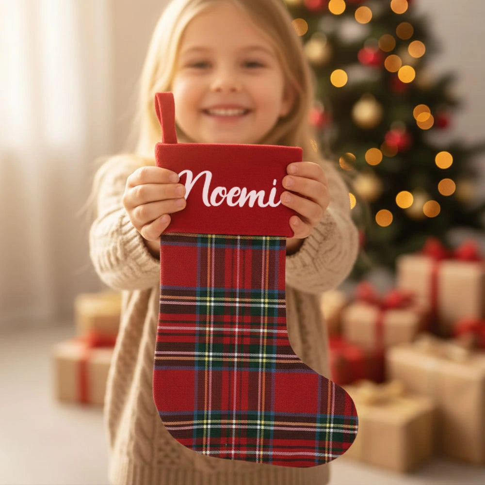 Calza di Natale Tartan