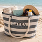 Borsa da spiaggia grande 45 x 35 x 18 cm con design a righe
