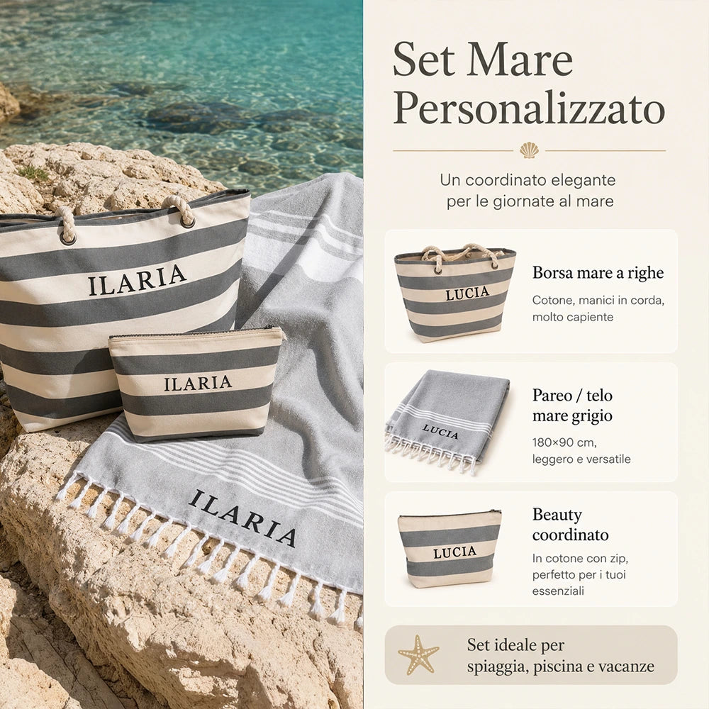Caratteristiche set mare e cosa contiene
