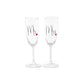 Set 2 bicchieri flute personalizzabili
