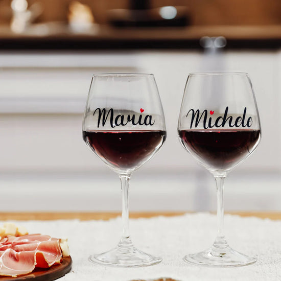 Set 2 bicchieri per vino personalizzabili
