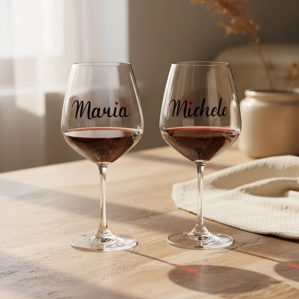 Set 2 bicchieri per vino personalizzabili