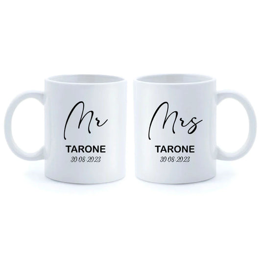 Coppia tazze personalizzate "Mr e Mrs"