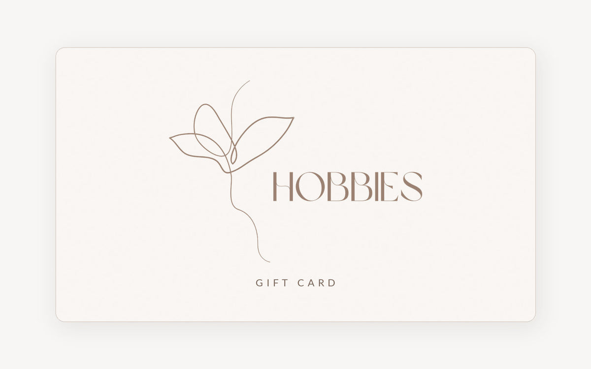 Gift Card digitale Hobbies color avorio con logo originale e scritta Gift Card, vista frontale