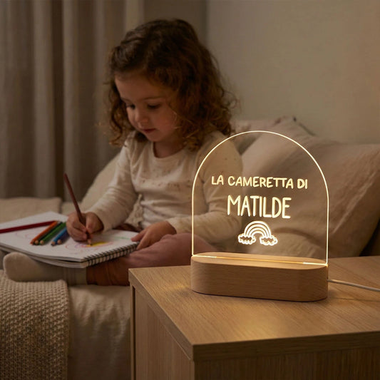Lampada LED personalizzata La cameretta di con nome bambino