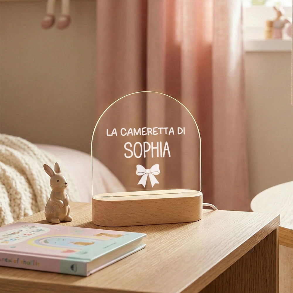 Idea regalo nascita: lampada LED personalizzata per bambina