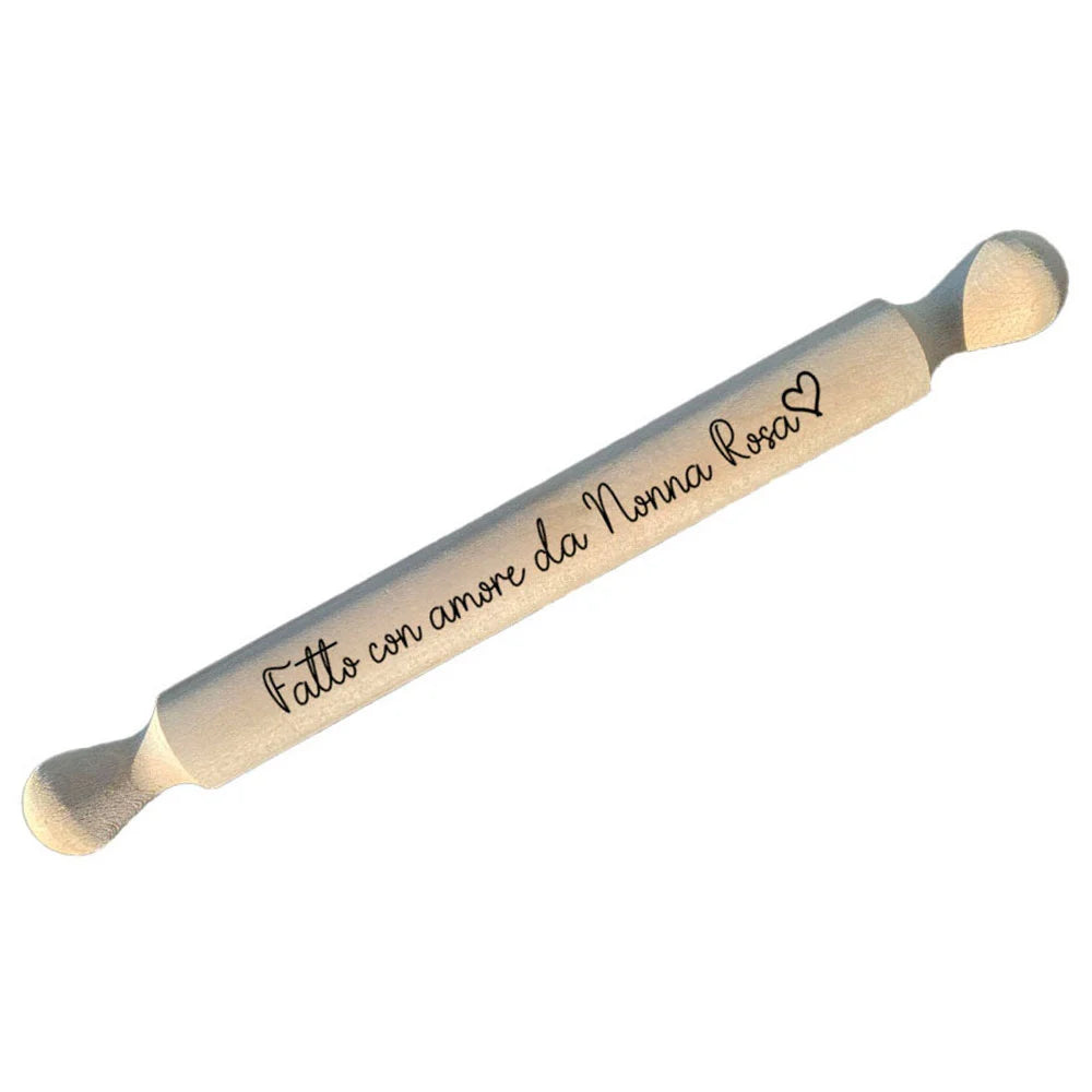 Idea regalo cucina: mattarello personalizzato con dedica