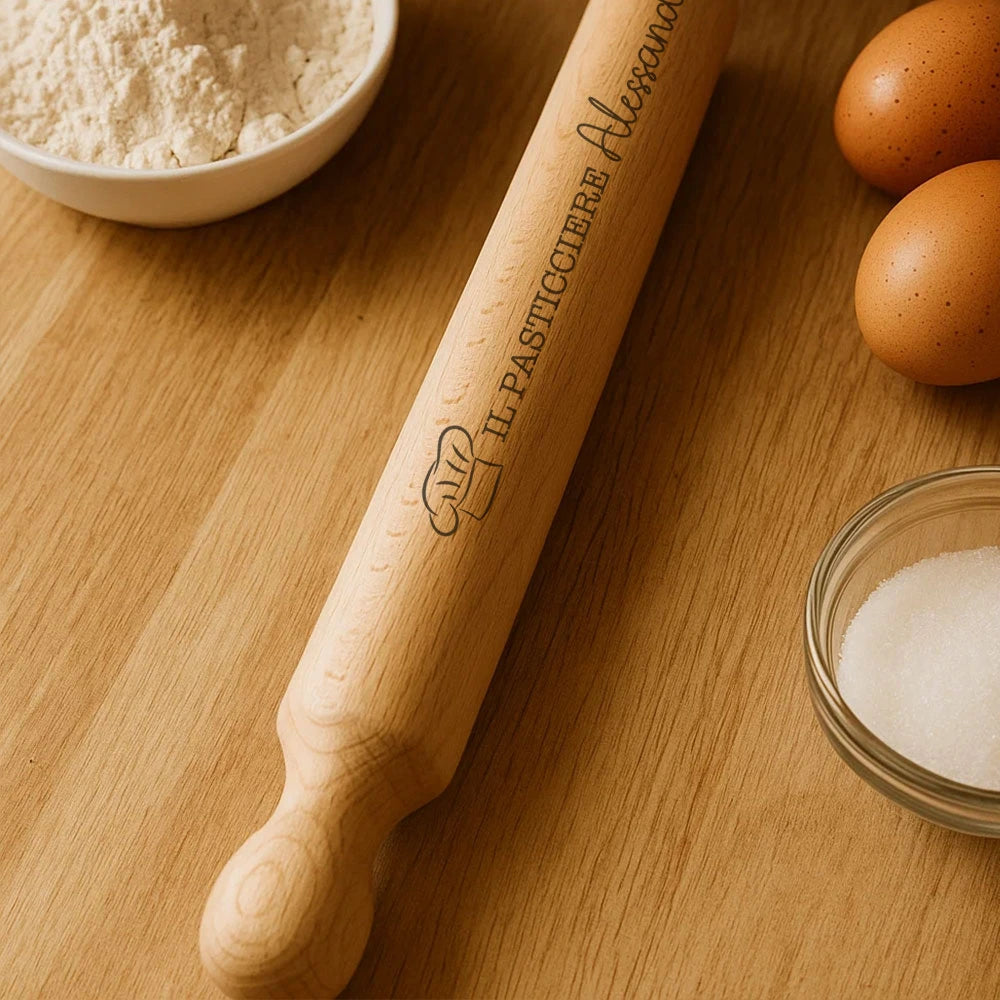 Mattarello in legno regalo per appassionati di pasticceria